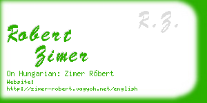robert zimer business card